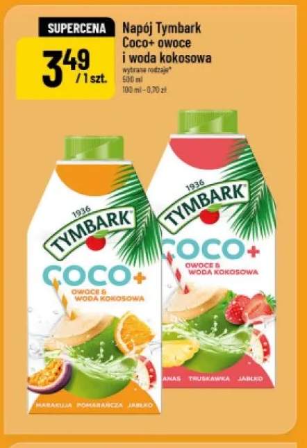 Napój Tymbark Coco+ owoce i woda kokosowa
