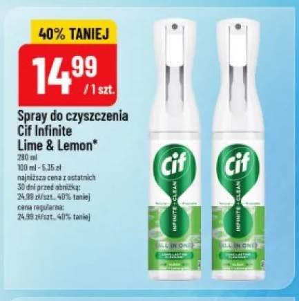 Spray do czyszczenia Cif Infinite Lime & Lemon