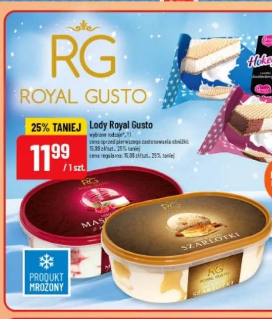 Lody o smaku szarlotki Royal Gusto +1 wariant