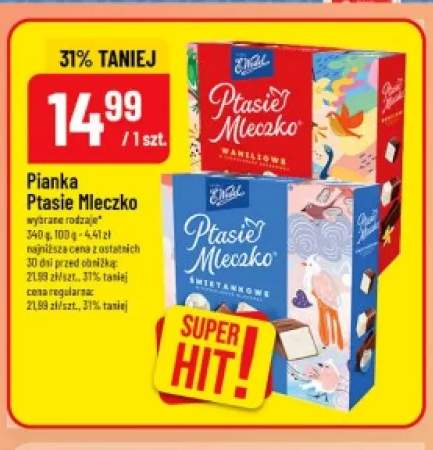 Pianka Ptasie Mleczko waniliowe E.Wedel +1 wariant