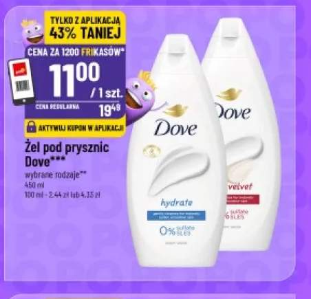 Żel pod prysznic Dove Velvet +1 wariant