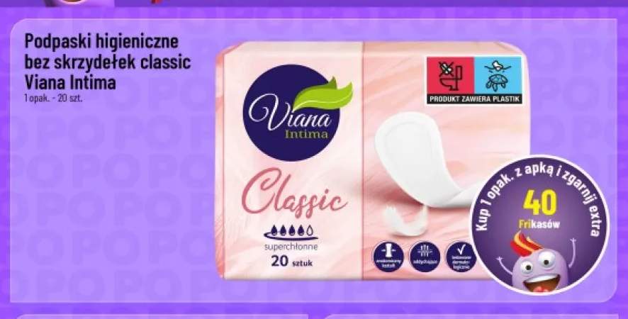 Podpaski higieniczne bez skrzydełek Classic Viana Intima