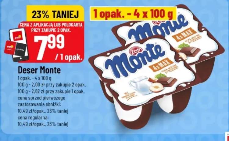 Deser Monte Zott 4-pak 100 g