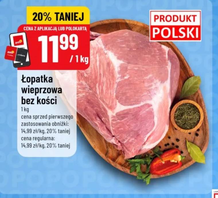 Łopatka wieprzowa bez kości
