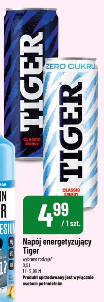 Napój energetyzujący Tiger Zero Cukru +1 wariant