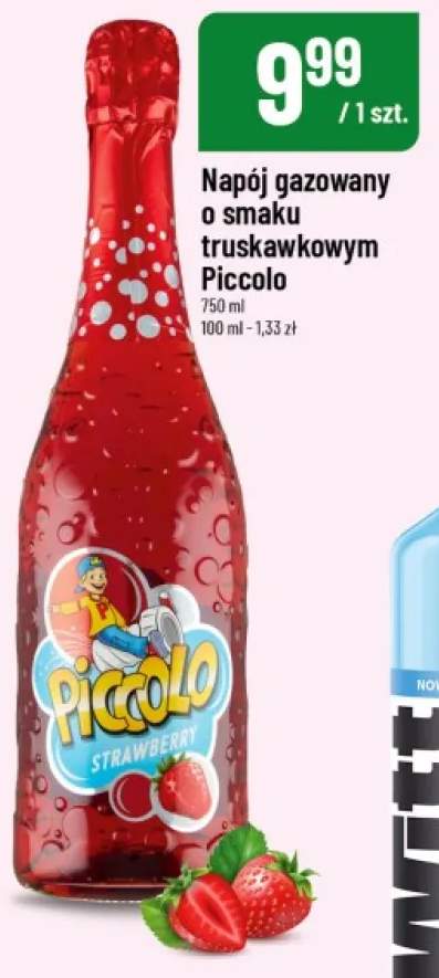 Napój gazowany o smaku truskawkowym Piccolo