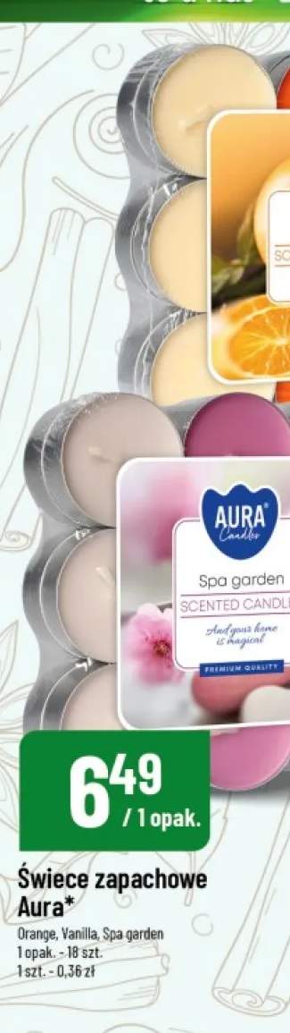 Świece zapachowe Aura Orange +2 warianty