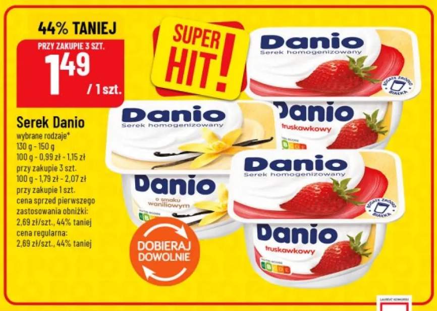 Serek Danio waniliowy +1 wariant