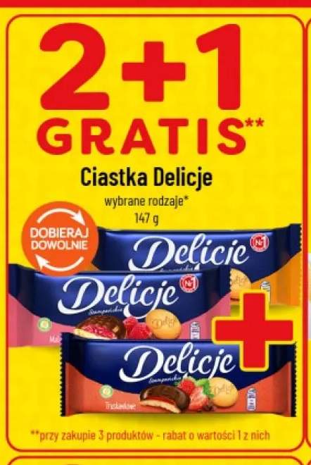 Ciastka Delicje Szampańskie truskawkowe +2 warianty