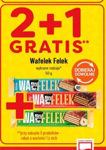 Wafelek Felek kakaowy +2 warianty