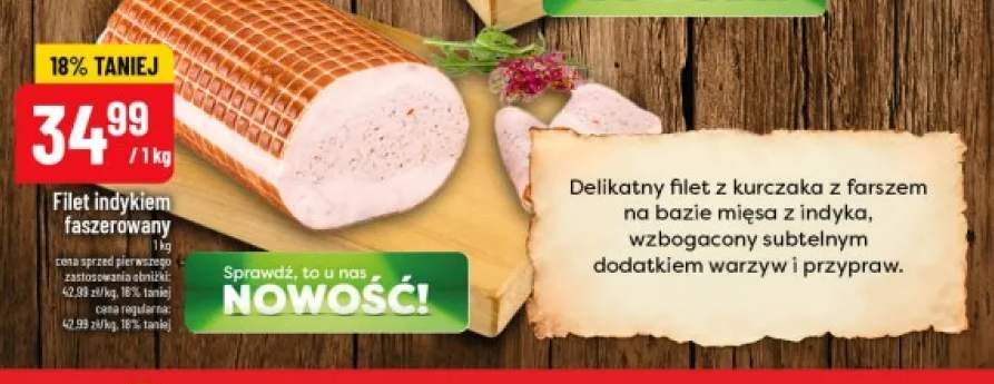 Filet indykiem faszerowany
