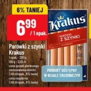 Parówki z szynki Krakus
