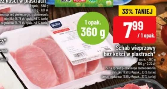 Schab wieprzowy bez kości w plastrach Skiba