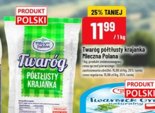 Twaróg półtłusty krajanka Mleczna Polana
