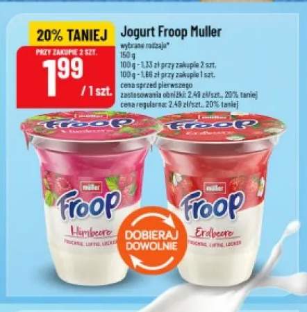 Jogurt Froop Himbeere Muller +1 wariant