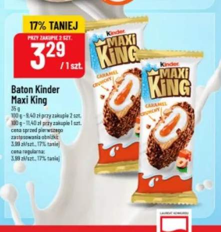 Baton Kinder Maxi King Caramel Crunchy