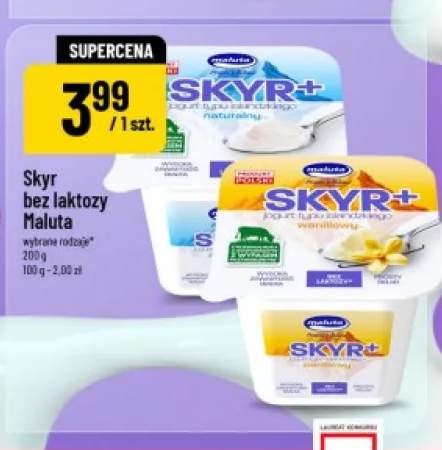 Skyr bez laktozy naturalny Maluta +1 wariant