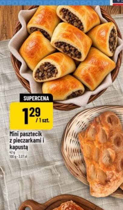 Mini pasztecik z pieczarkami i kapustą
