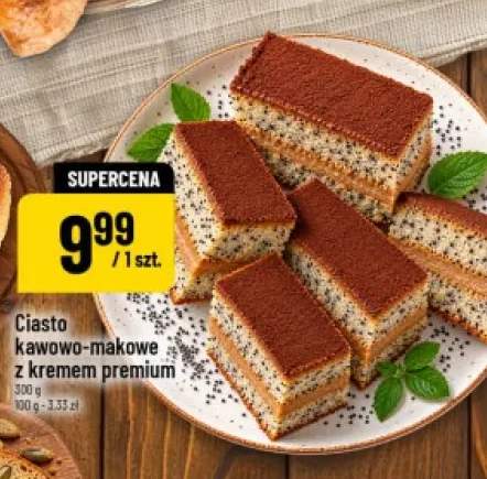Ciasto kawowo-makowe z kremem premium