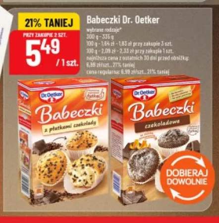 Babeczki z płatkami czekolady Dr. Oetker +1 wariant