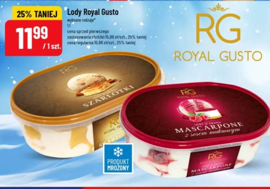 Lody Royal Gusto o smaku szarlotki +1 wariant