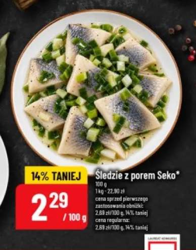 Śledzie z porem Seko