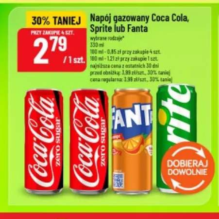 Napój gazowany Coca-Cola +2 warianty