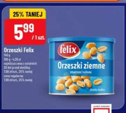 Orzeszki ziemne smażone i solone Felix