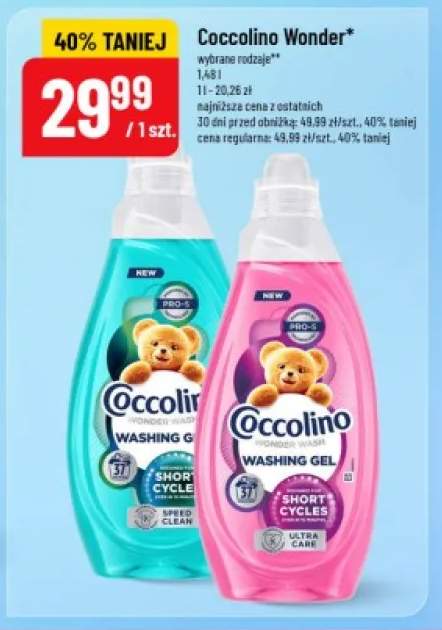 Żel do prania Coccolino Wonder Speed Clean +1 wariant