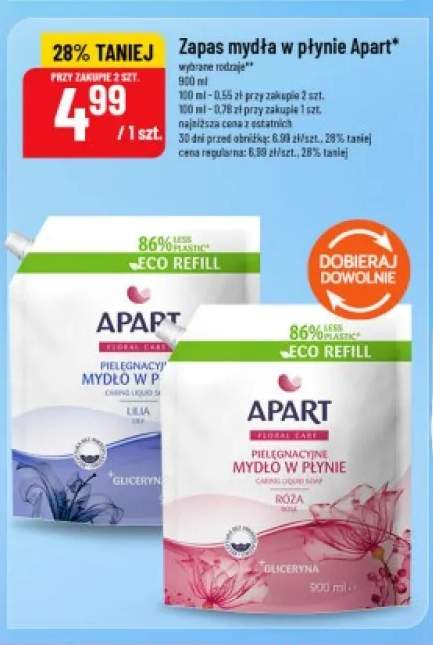 Zapas mydła w płynie Apart lilia +1 wariant