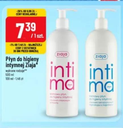 Płyn do higieny intymnej Ziaja Intima z kwasem mlekowym +1 wariant