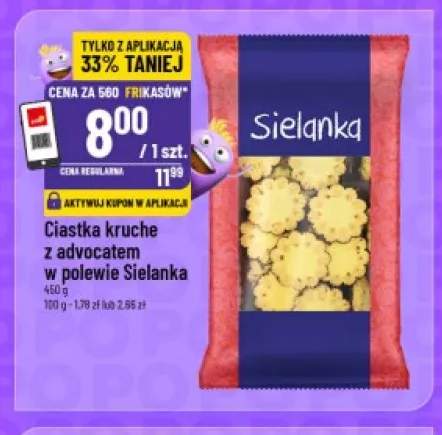 Ciastka kruche z advocatem w polewie Sielanka