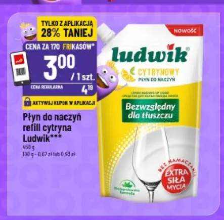 Płyn do naczyń refill cytryna Ludwik