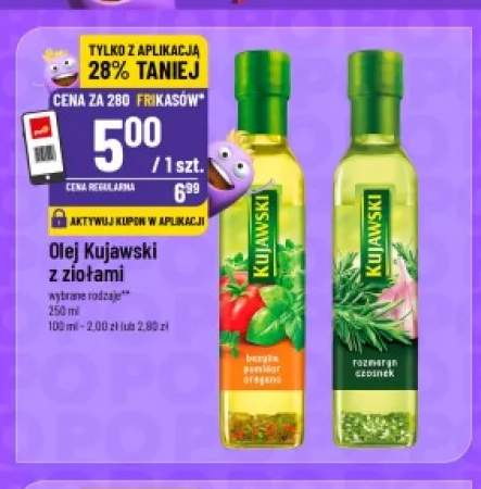 Olej rzepakowy Kujawski z ziołami bazylia pomidor oregano +1 wariant