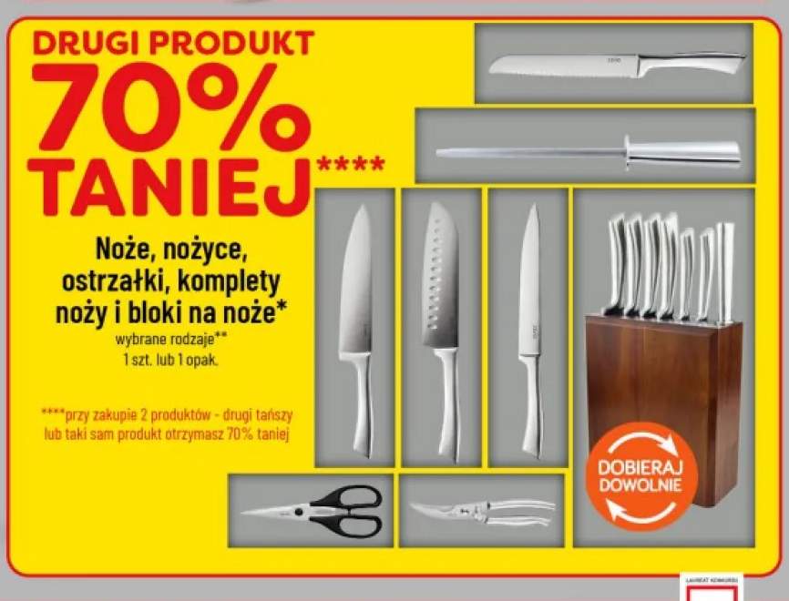 Noże, nożyce, ostrzałki, komplety noży i bloki na noże Vavio