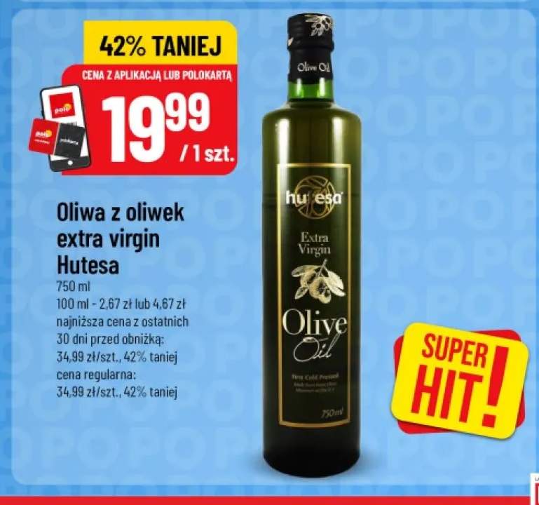 Oliwa z oliwek extra virgin Hutesa