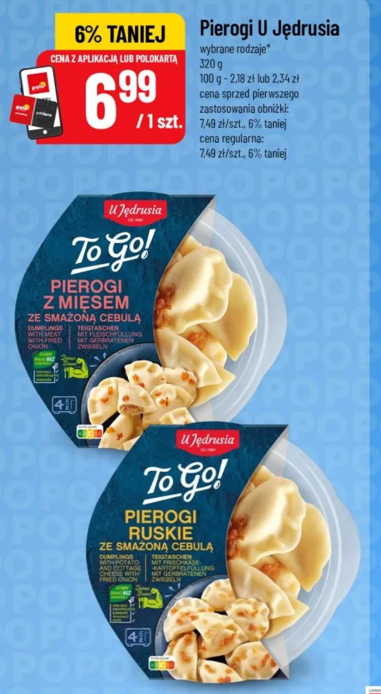 Pierogi ruskie ze smażoną cebulą To Go! U Jędrusia +1 wariant