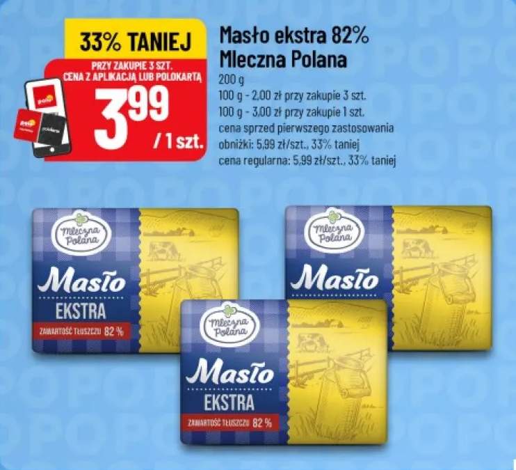 Masło ekstra Mleczna Polana 82%