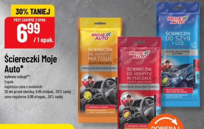 Ściereczki do szyb i LCD Moje Auto +2 warianty