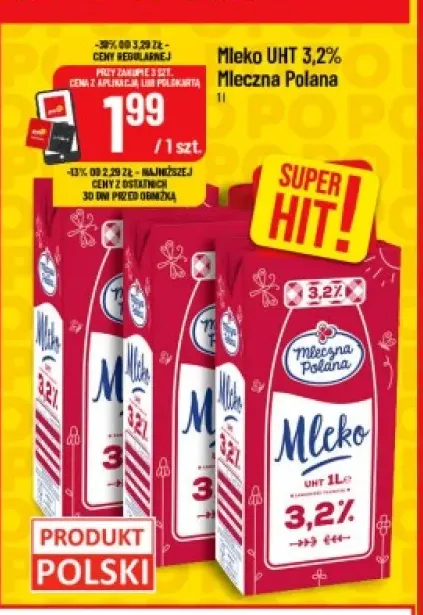 Mleko UHT Mleczna Polana 3,2%