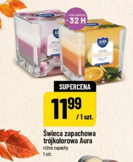 Świeca zapachowa trójkolorowa Aura