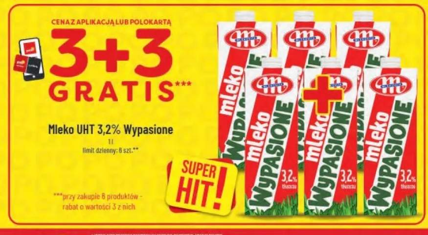 Mleko UHT Wypasione Mlekowita 3,2%
