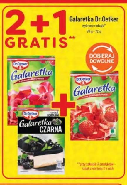 Galaretka o smaku malinowym Dr.Oetker +2 warianty