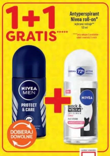 Antyperspirant roll-on Nivea Men Protect & Care +1 wariant