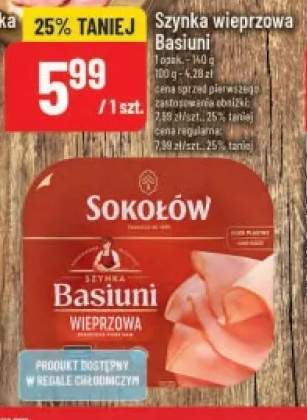 Szynka wieprzowa Basiuni Sokołów