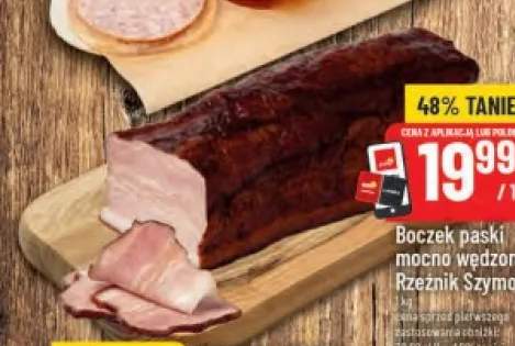 Boczek paski mocno wędzony Rzeźnik Szymon