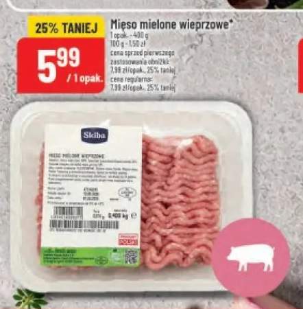 Mięso mielone wieprzowe Skiba