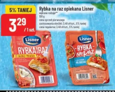 Rybka na raz opiekana słodko-pikantna Lisner +1 wariant