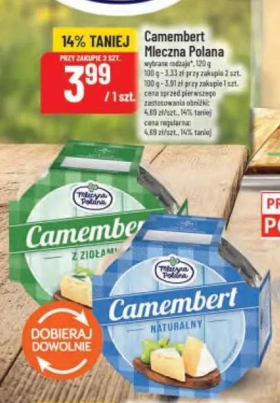 Camembert z ziołami Mleczna Polana +1 wariant