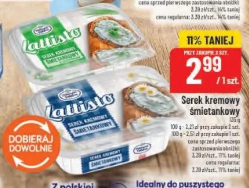 Serek kremowy śmietankowy Lattisto +1 wariant